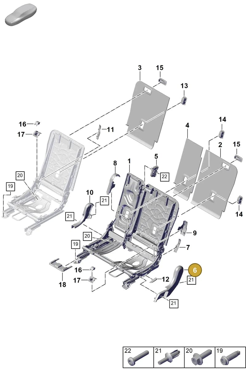 PAB88573900OT5 — Porsche Cayenne Hybrid Coupe (2023-) diagram p60818015, position 6