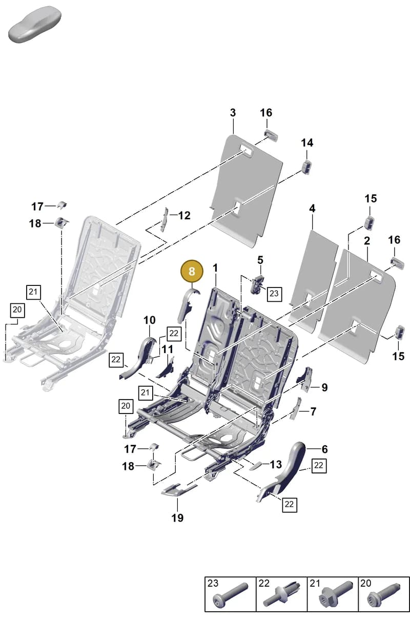 PAB88578000OS1 — Porsche Cayenne Hybrid Coupe (2023-) diagram p60818000, position 8