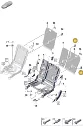 PAB886747501E0 Porsche Trim (Black 1E0)