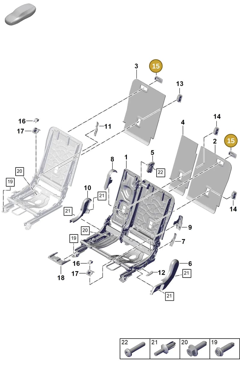 PAB88674800OU6 — Porsche Cayenne Hybrid Coupe (2023-) diagram p60818015, position 15