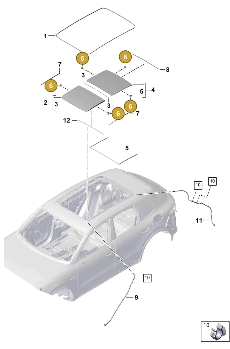PAB89805700 — Porsche Cayenne Coupe (2023-2023) diagram p60811000, position 6