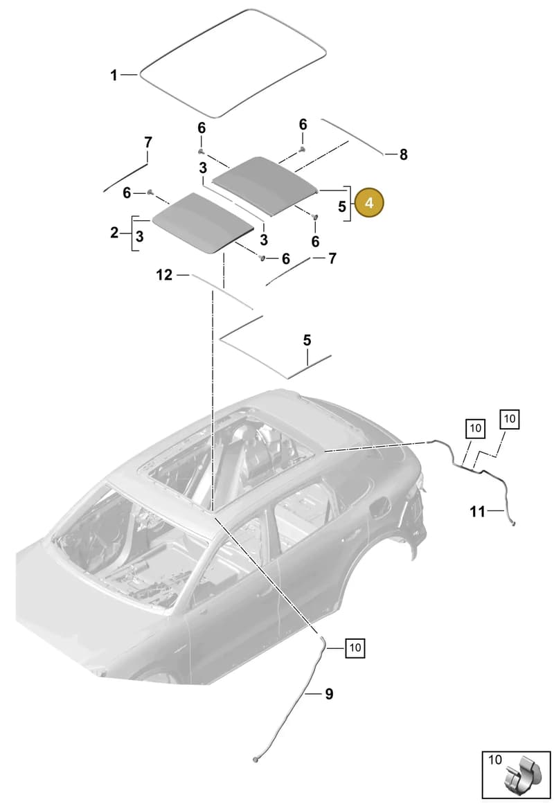 PAB898738 — Porsche Cayenne (2017-2023) diagram p51811000, position 4