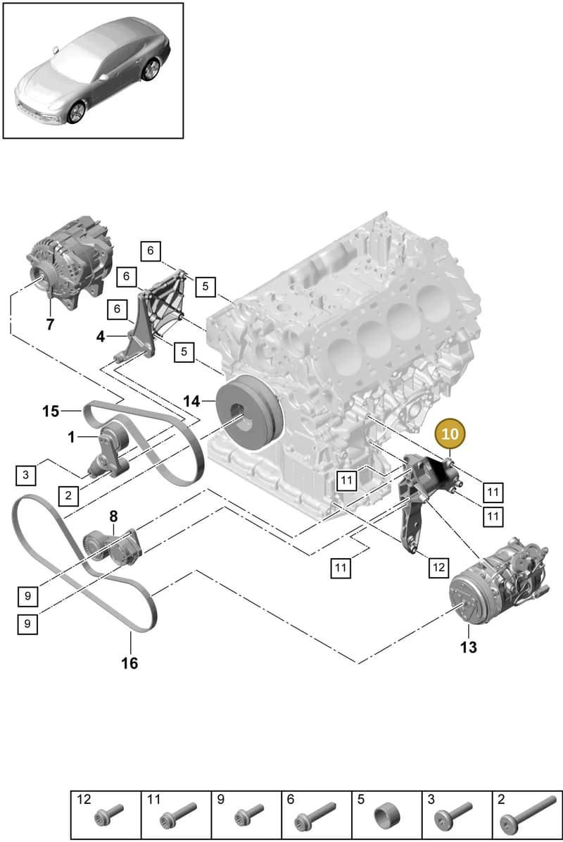 PAB903315 — Porsche Panamera (2016-2020) diagram p49102040, position 10