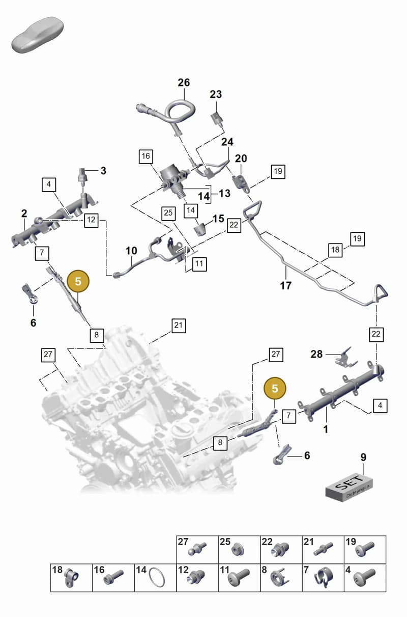 PAB906036E — Porsche Panamera (2023-2025) diagram p58107010, position 5