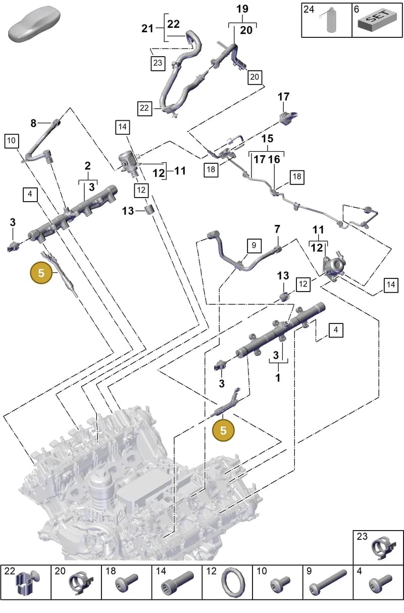 PAB906036G — Porsche Cayenne Coupe (2023-2023) diagram p60107030, position 5
