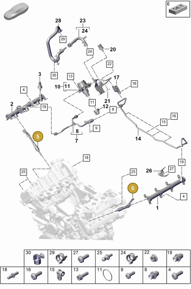 PAB906036 — Porsche Cayenne Coupe (2023-2023) diagram p60107010, position 5