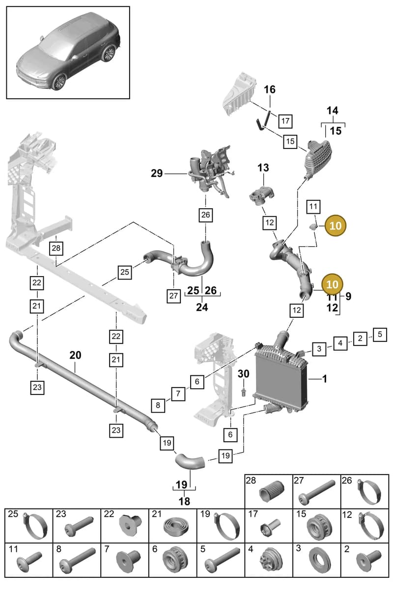 PAB906051D — Porsche Cayenne (2017-2023) diagram p51107080, position 10