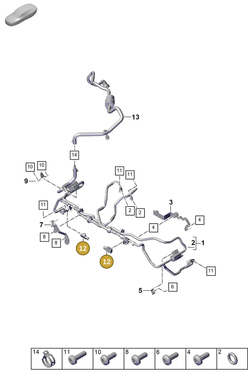 PAB906052 — Porsche Panamera (2023-2025) diagram p62107300, position 12