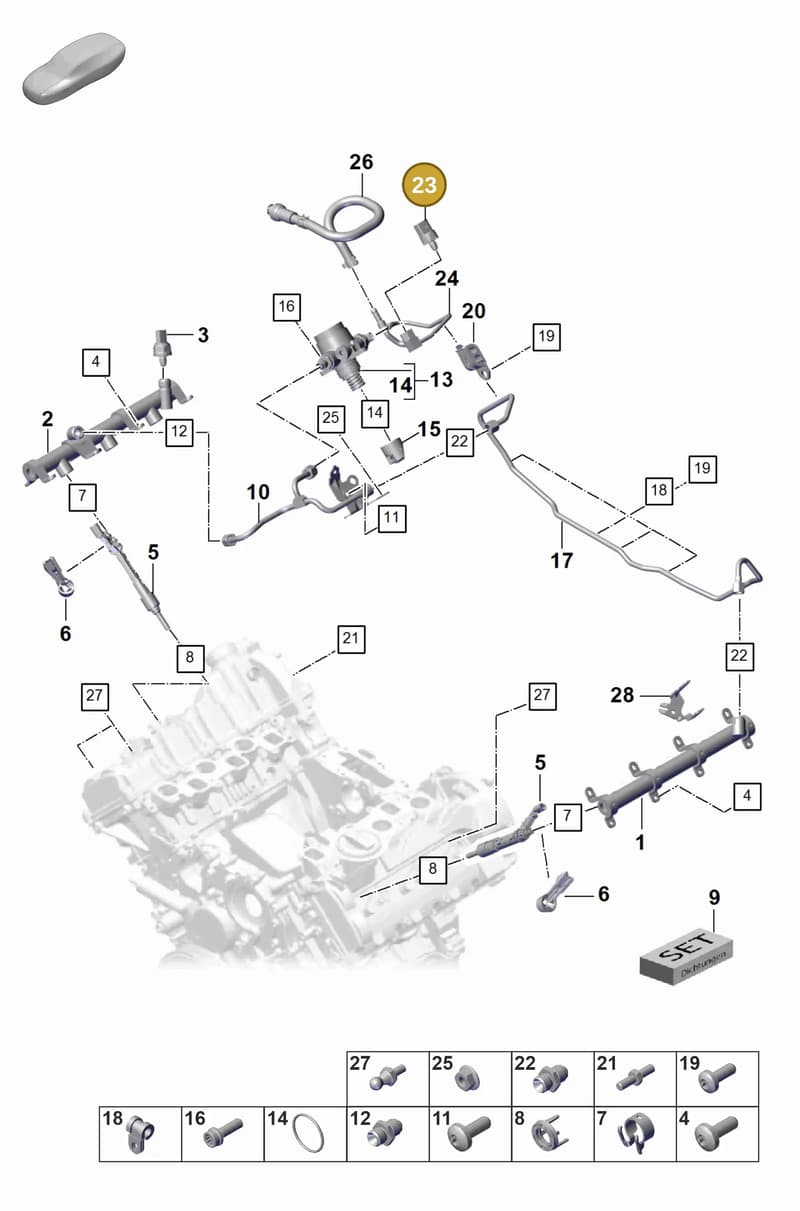 PAB906054B — Porsche Panamera (2023-2025) diagram p58107010, position 23