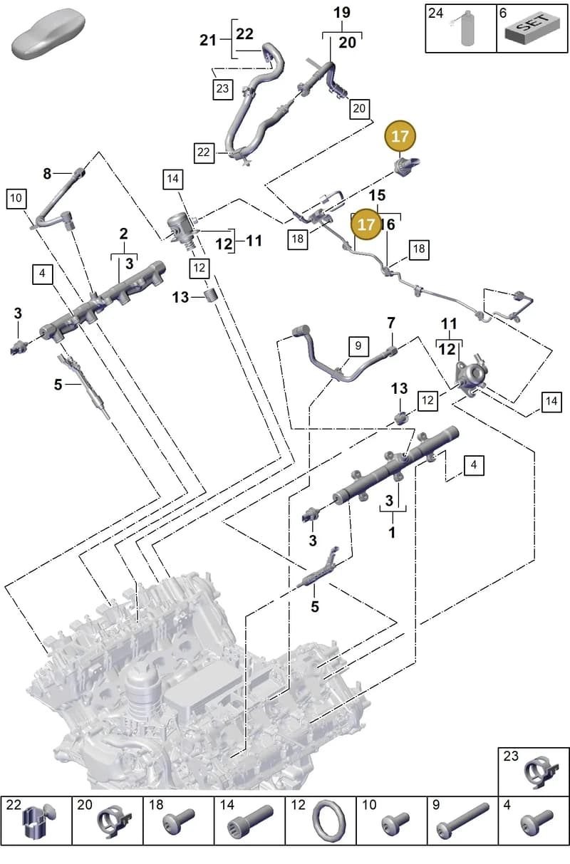 PAB906054C — Porsche Cayenne Coupe (2023-2023) diagram p60107030, position 17
