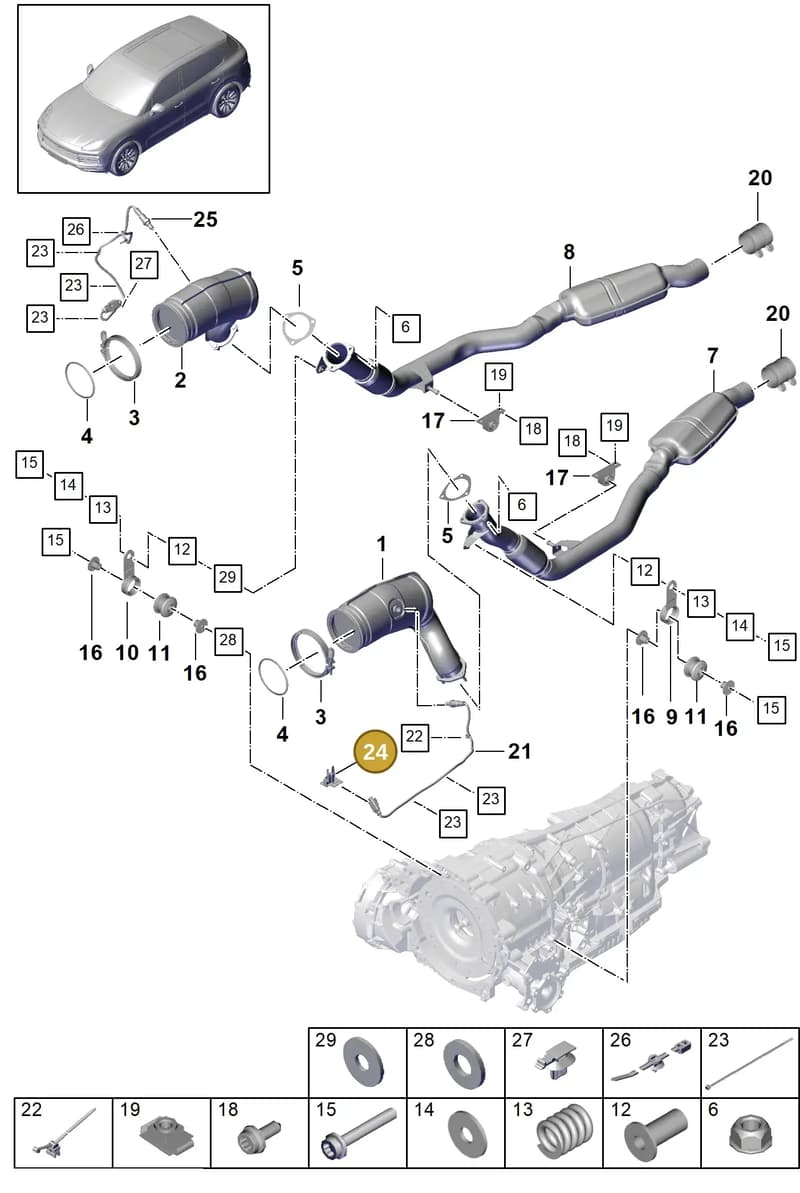 PAB906217B — Porsche Cayenne (2017-2023) diagram p51202070, position 24