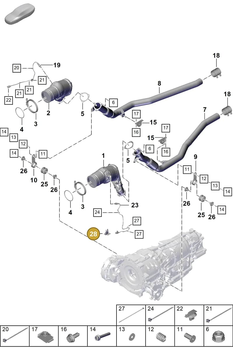 PAB906217B — Porsche Cayenne Coupe (2023-2023) diagram p60202260, position 28