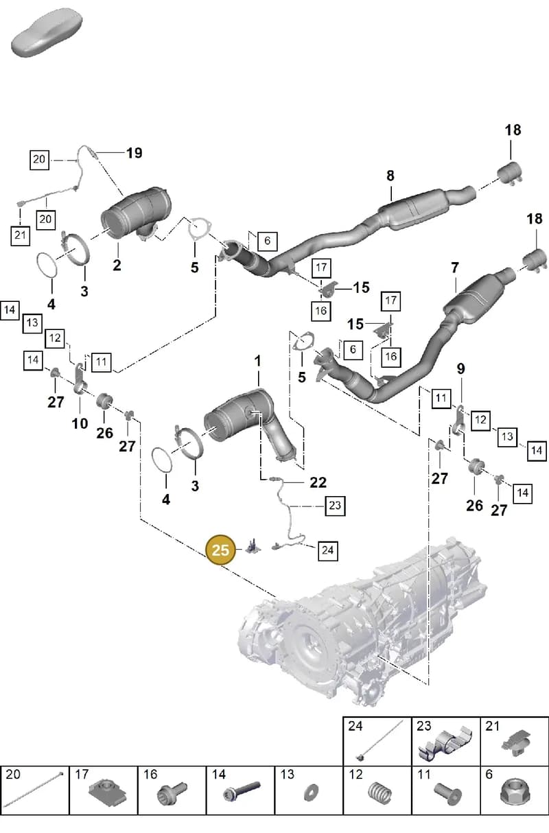 PAB906217B — Porsche Cayenne Coupe (2023-2023) diagram p60202270, position 25