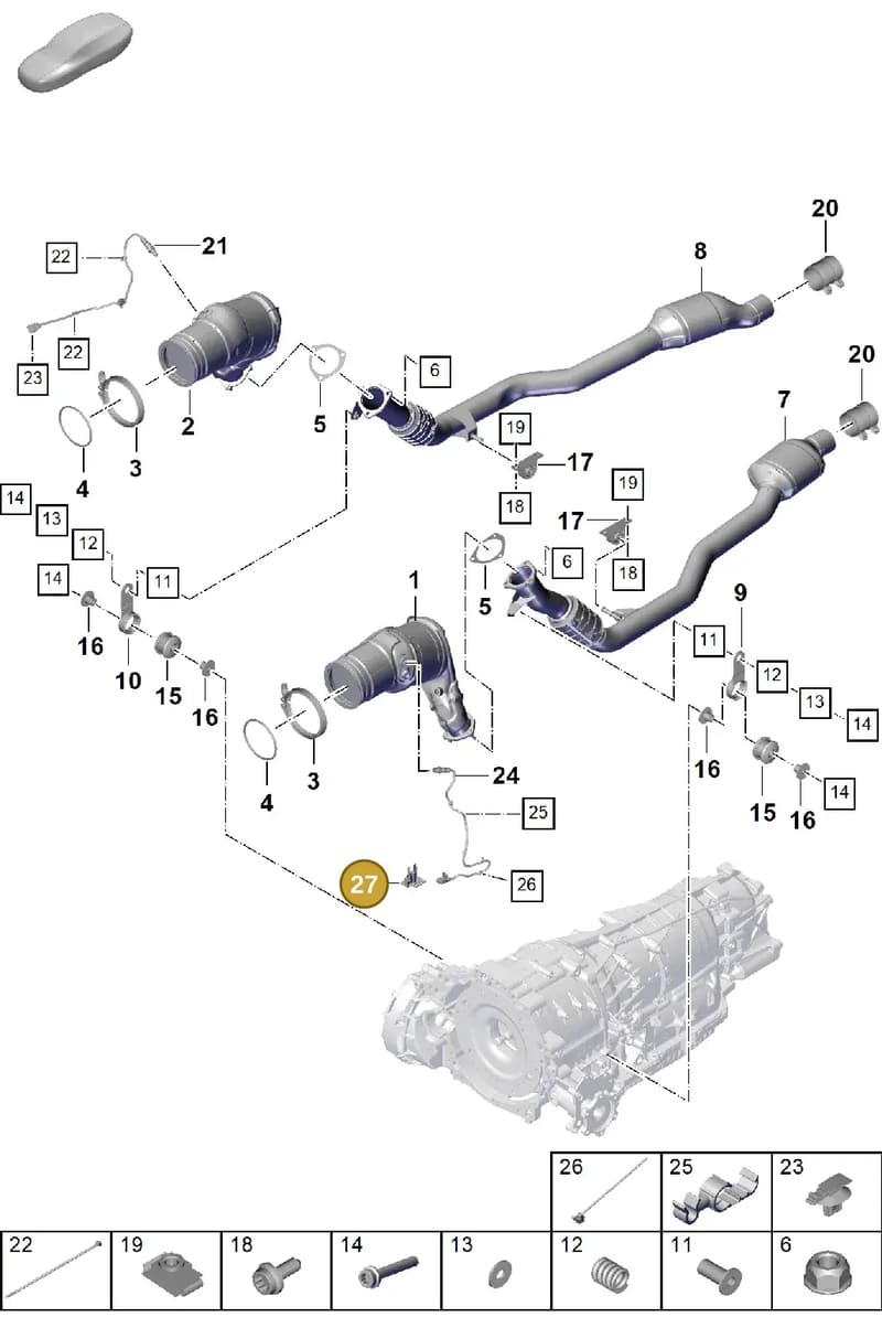 PAB906217B — Porsche Cayenne Coupe (2023-2023) diagram p60202280, position 27