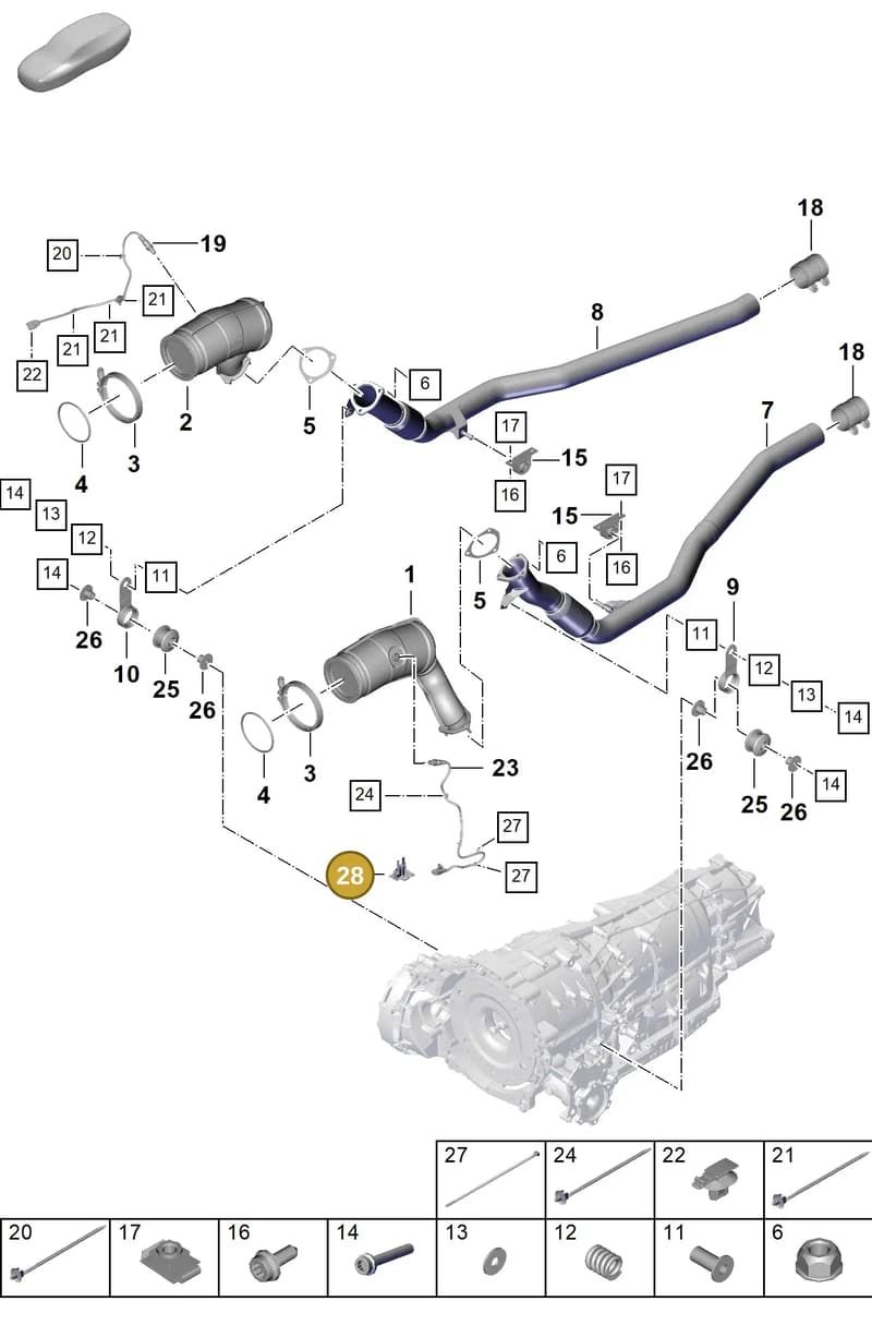 PAB906217B — Porsche Cayenne Coupe (2023-2023) diagram p60202250, position 28