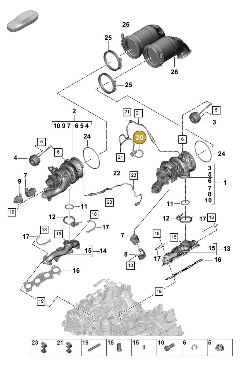 PAB906265B — Porsche Panamera (2020-2023) diagram p58202000, position 20