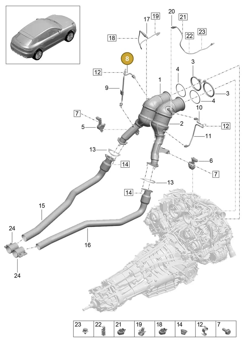 PAB906265C — Porsche Macan (2018-2022) diagram p52000130, position 8