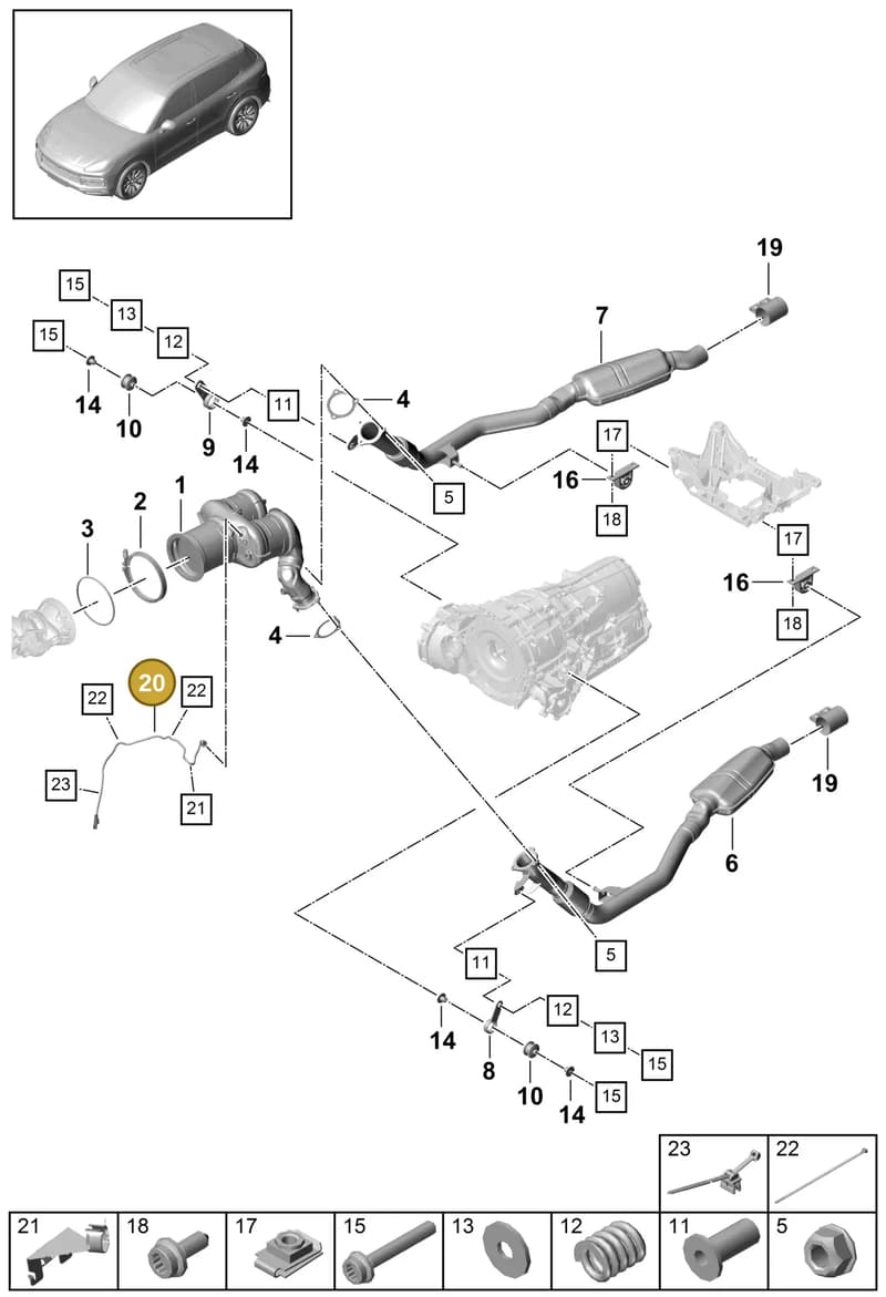 PAB906265G — Porsche Cayenne (2017-2023) diagram p51202090, position 20