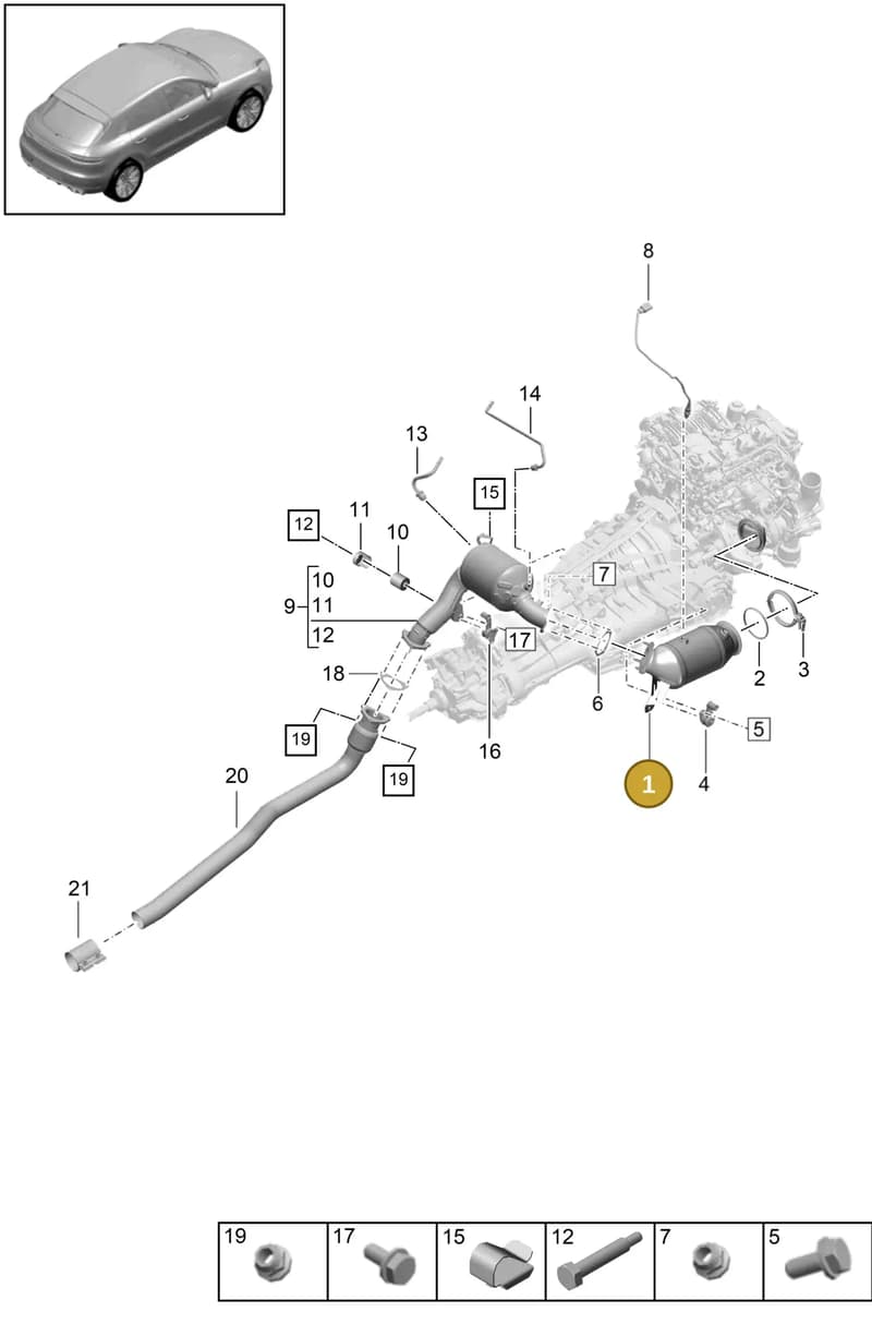 PAB906265P — Porsche Macan (2018-2022) diagram p52202271, position 1
