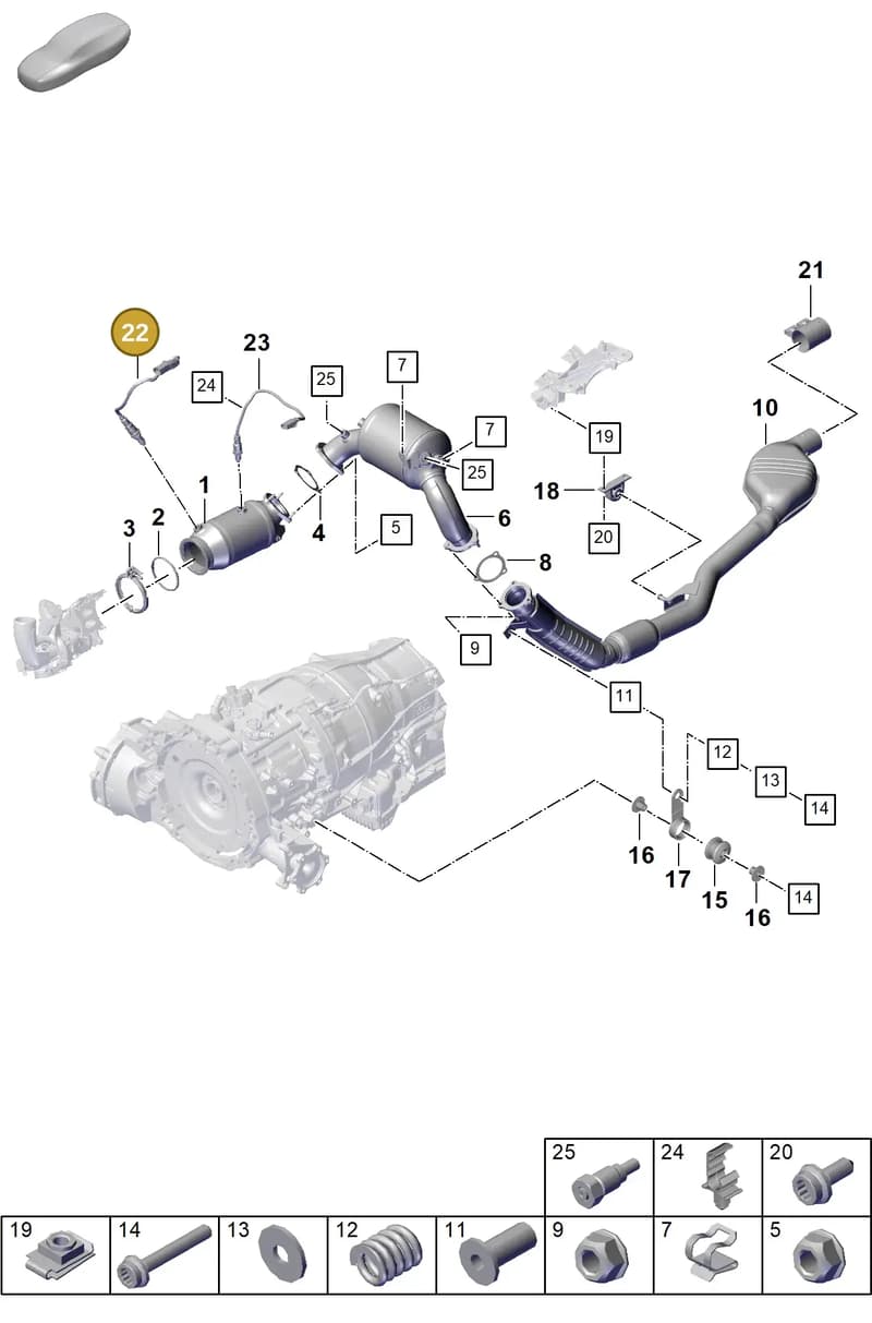 PAB906265P — Porsche Cayenne Coupe (2023-2023) diagram p60202200, position 22