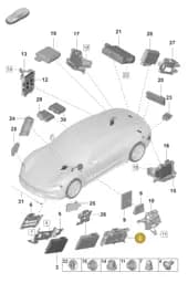 PAB907107D Porsche Control Unit for Driver Assistance Systems