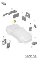 PAB907107G Porsche Control Unit for Driver Assistance Systems