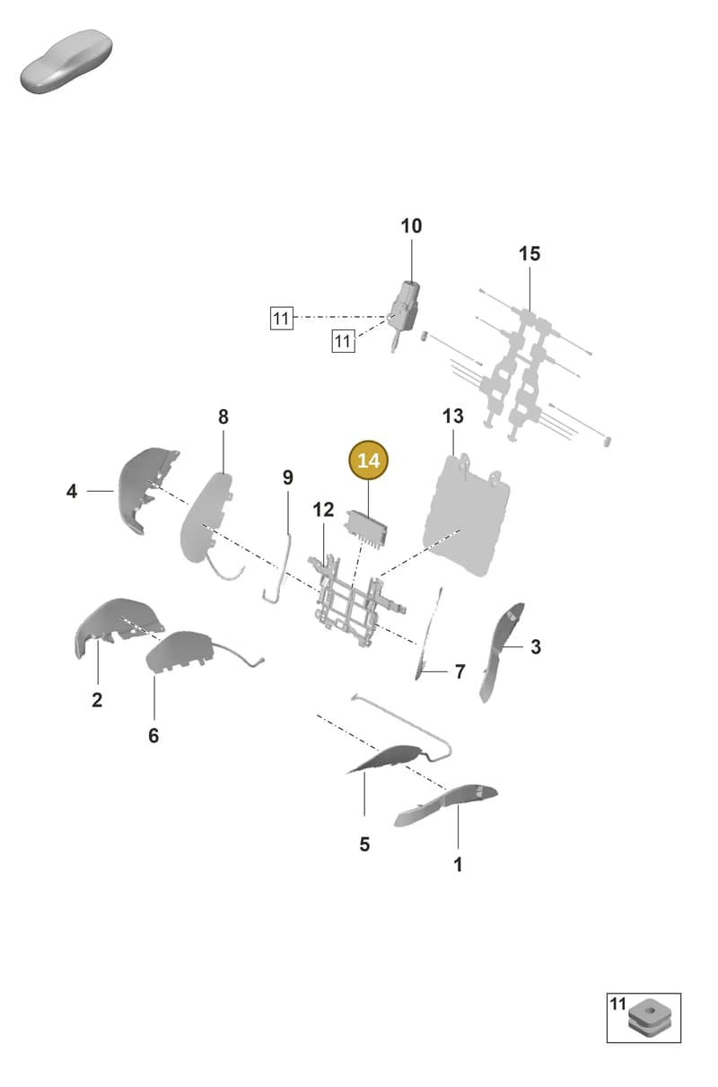 PAB907182 — Porsche Panamera (2020-2023) diagram p58817620, position 14