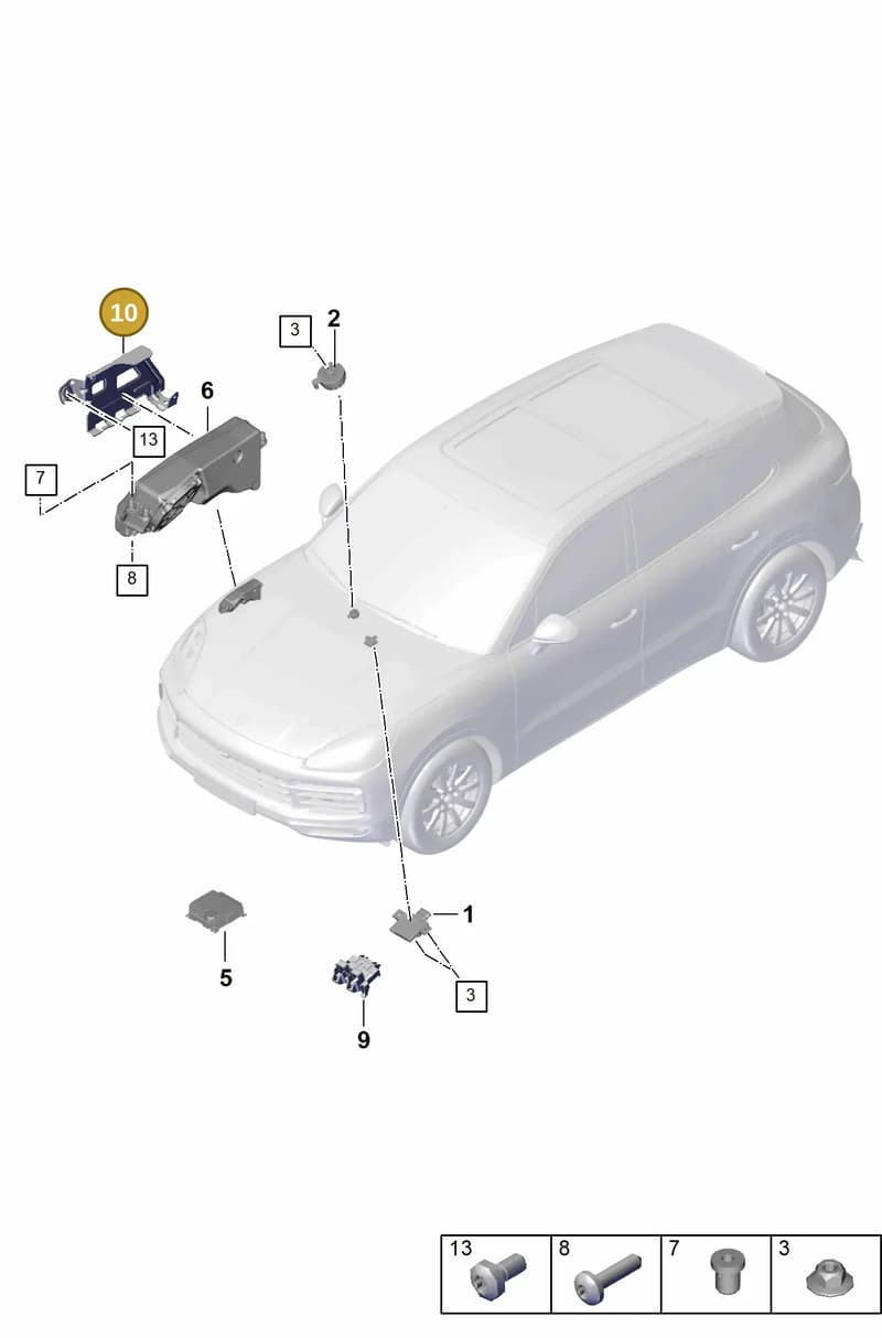 PAB907221 — Porsche Cayenne (2017-2023) diagram p51911030, position 10