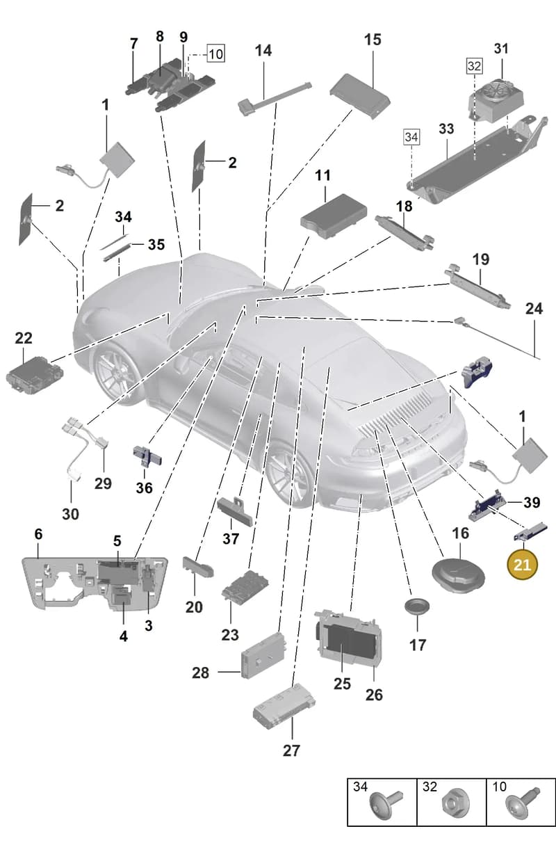 PAB90724700 — Porsche 911 (2020-2022) diagram p57912000, position 21