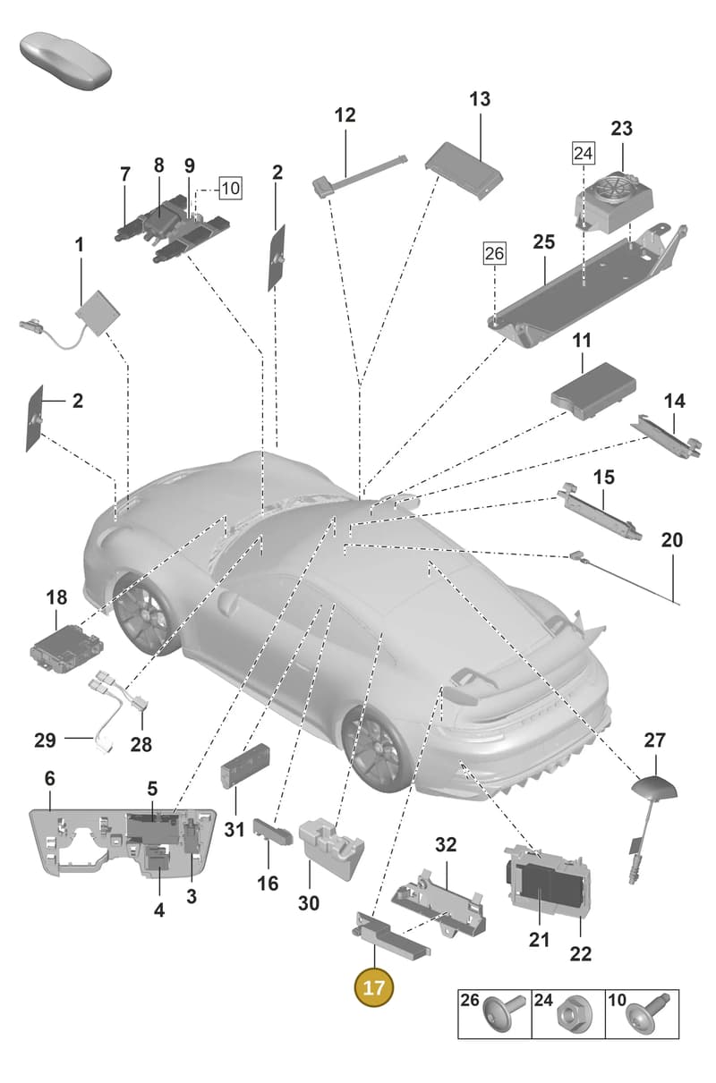 PAB90724700 — Porsche 911 (2021-2022) diagram p59912000, position 17