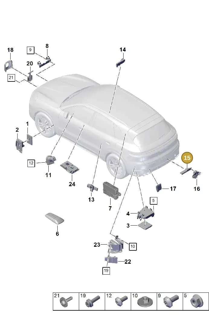 PAB90724700 — Porsche Cayenne Coupe (2023-2023) diagram p60901300, position 15