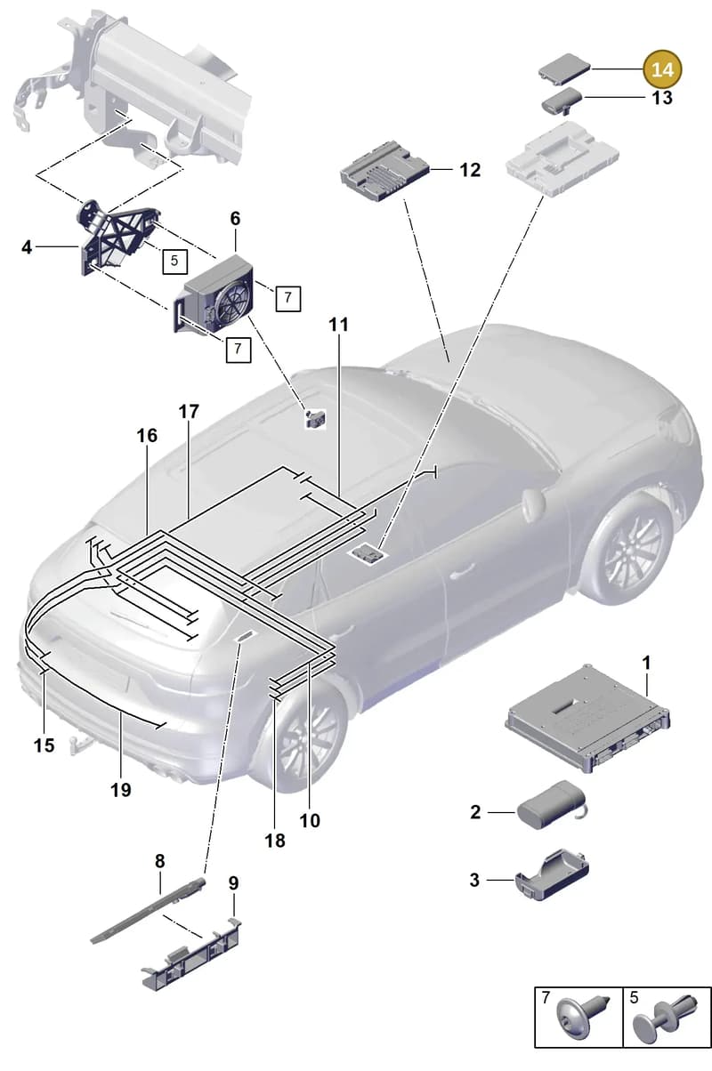 PAB907318 — Porsche Cayenne Coupe (2023-2023) diagram p60901500, position 14