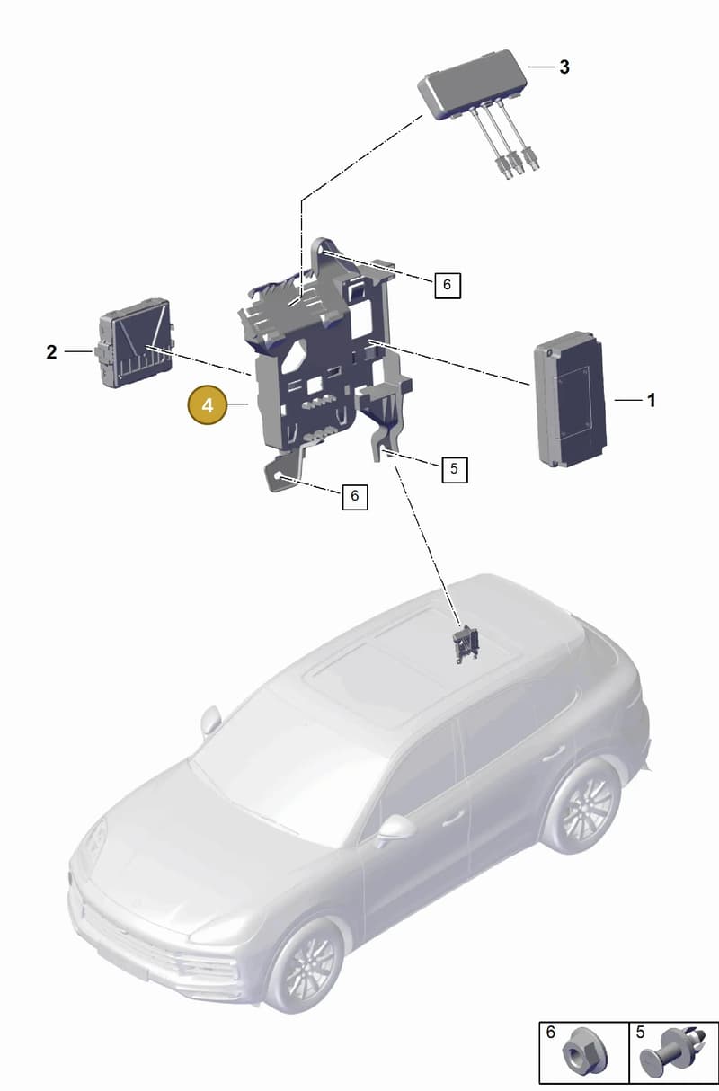 PAB907333 — Porsche Cayenne Coupe (2023-2023) diagram p60901700, position 4