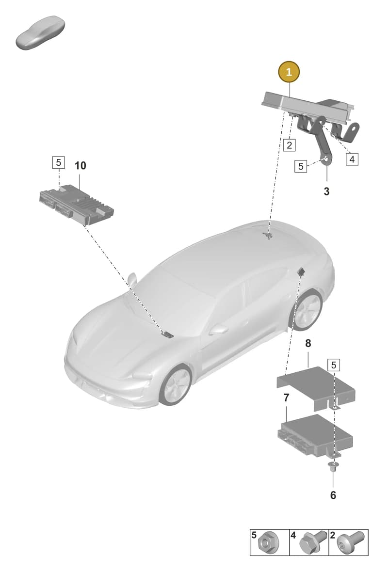 PAB907338A — Porsche Taycan Sport Turismo (2019-2024) diagram p56901030, position 1