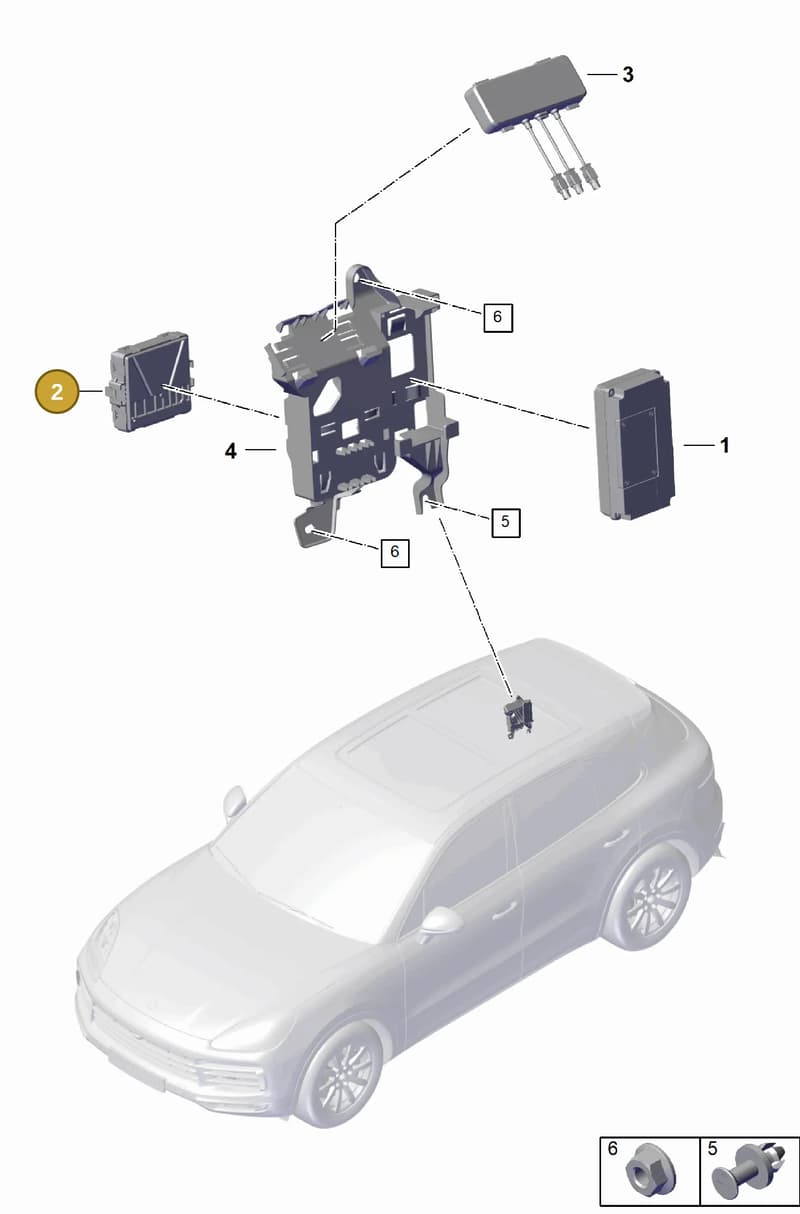 PAB907338C — Porsche Cayenne Coupe (2023-2023) diagram p60901700, position 2