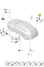 PAB907361 Porsche Retainer for Control Units