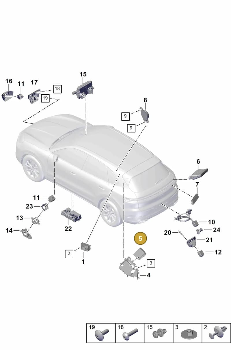 PAB907383D — Porsche Cayenne Coupe (2023-2023) diagram p60901100, position 5