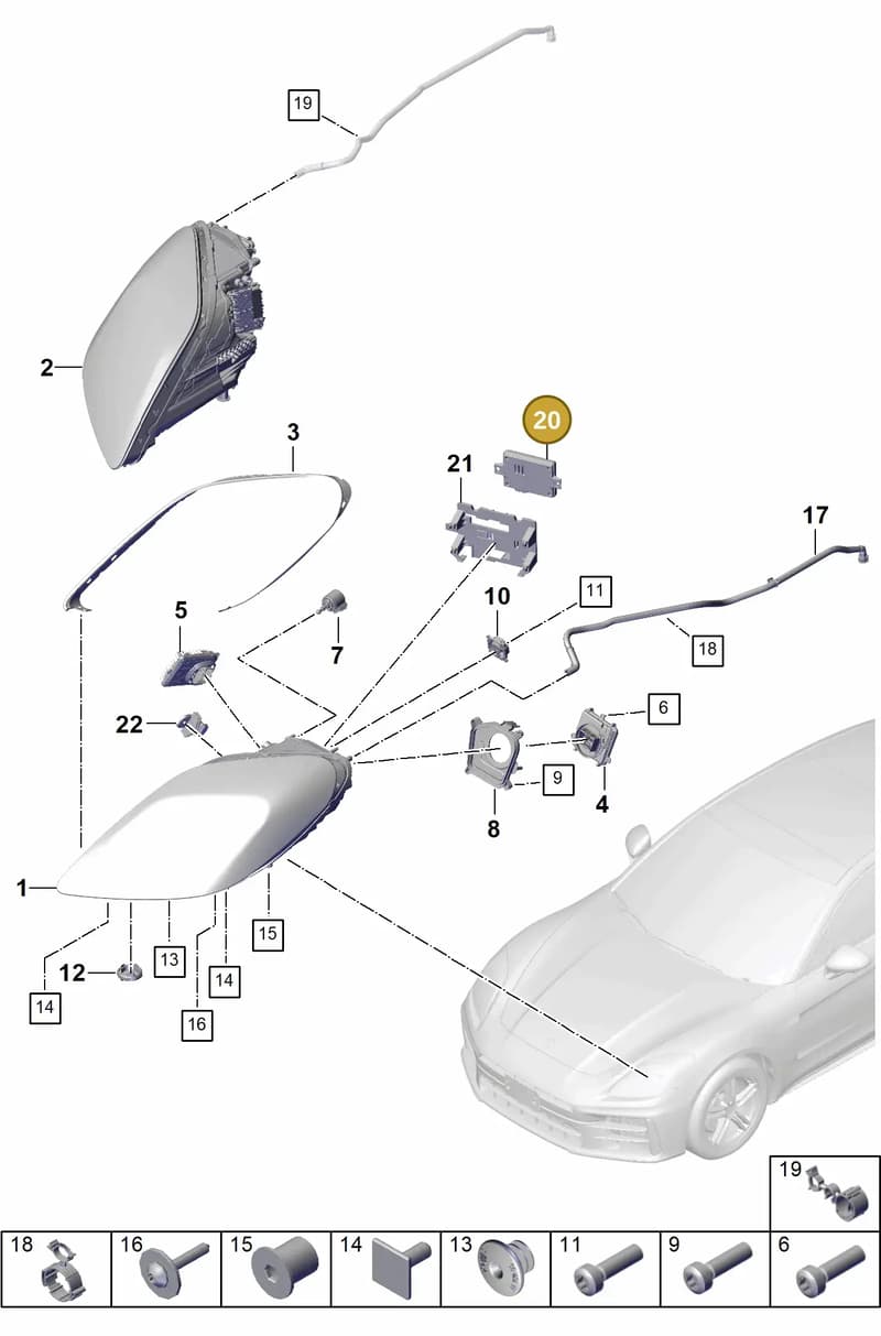PAB907399B — Porsche Panamera (2023-2025) diagram p62908100, position 20