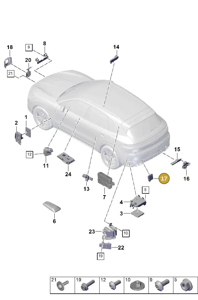 PAB907410C — Porsche Cayenne Coupe (2023-2023) diagram p60901300, position 17