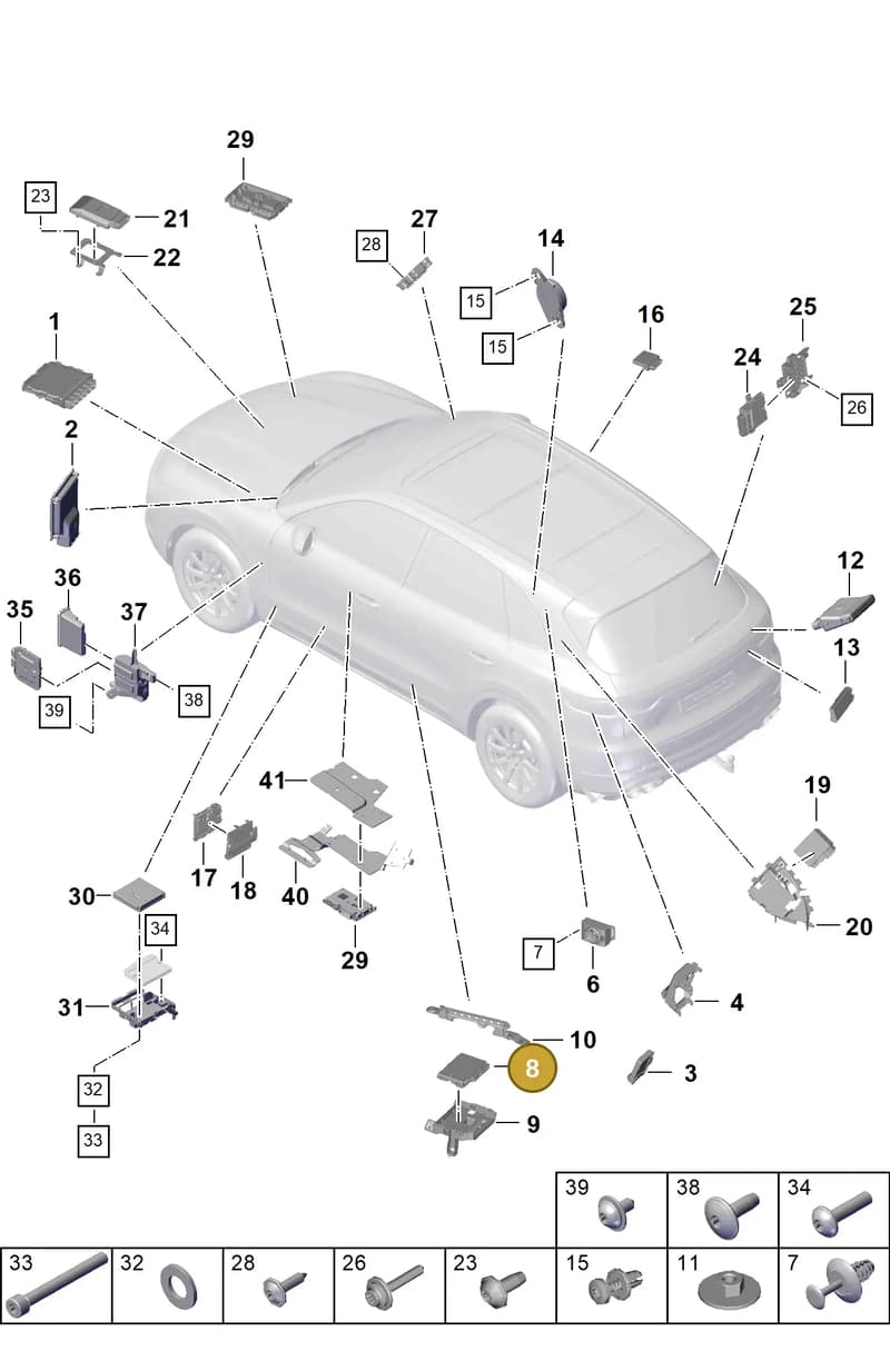 PAB907468Q — Porsche Cayenne (2017-2023) diagram p51901003, position 8