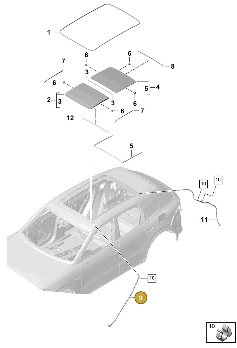 PAB90759400 — Porsche Cayenne (2017-2023) diagram p51811000, position 9