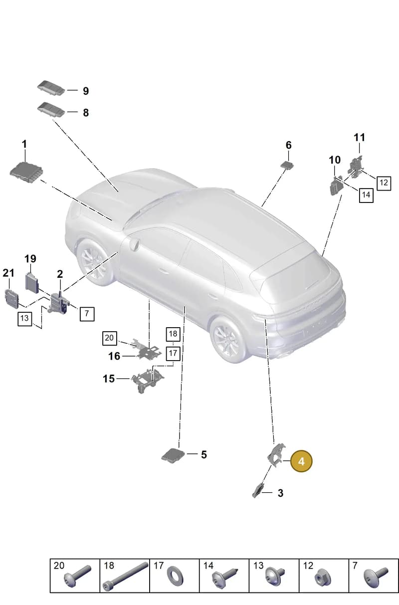 PAB907681 — Porsche Cayenne Coupe (2023-2023) diagram p60901000, position 4