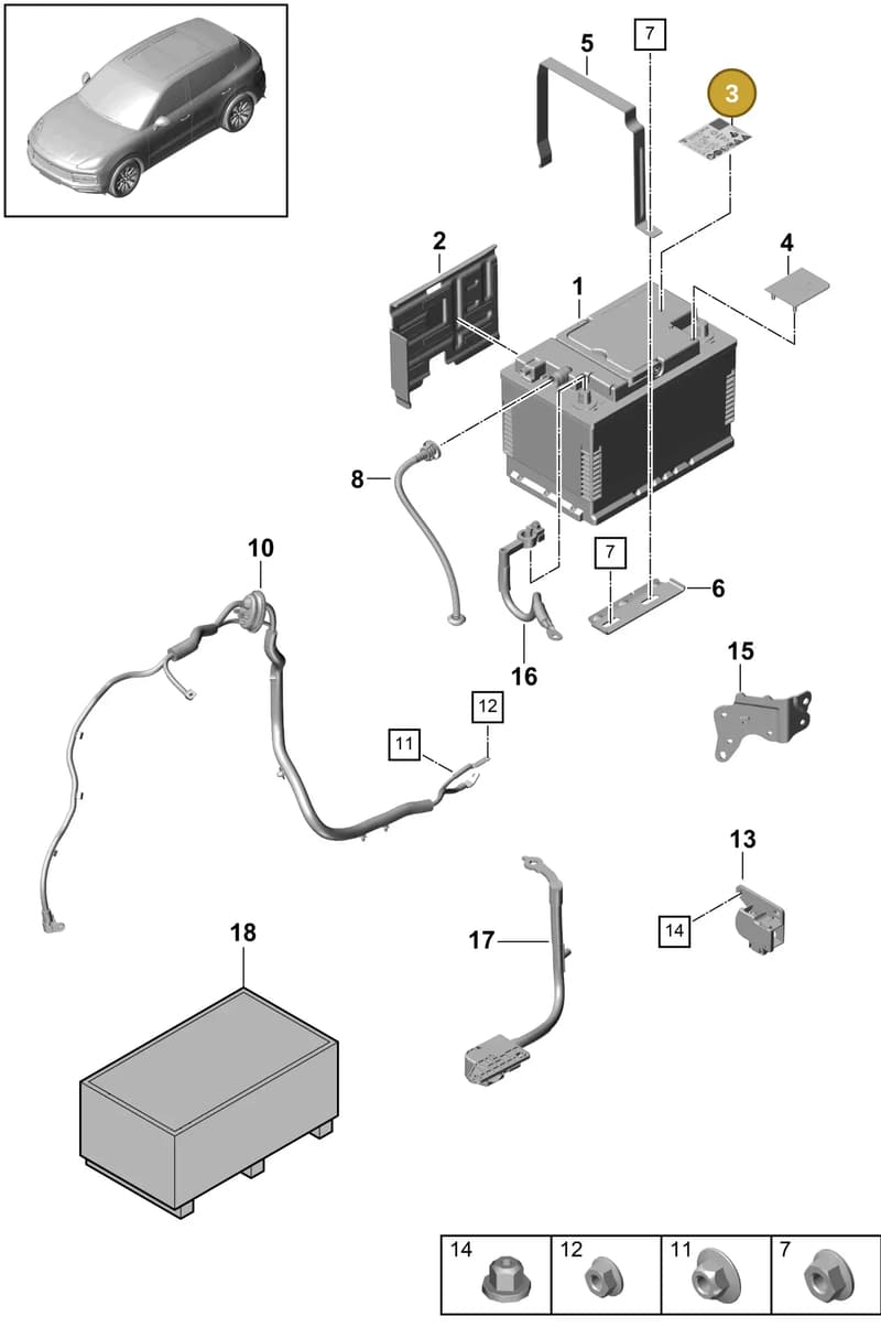 PAB91552400 — Porsche Cayenne (2017-2023) diagram p51902010, position 3