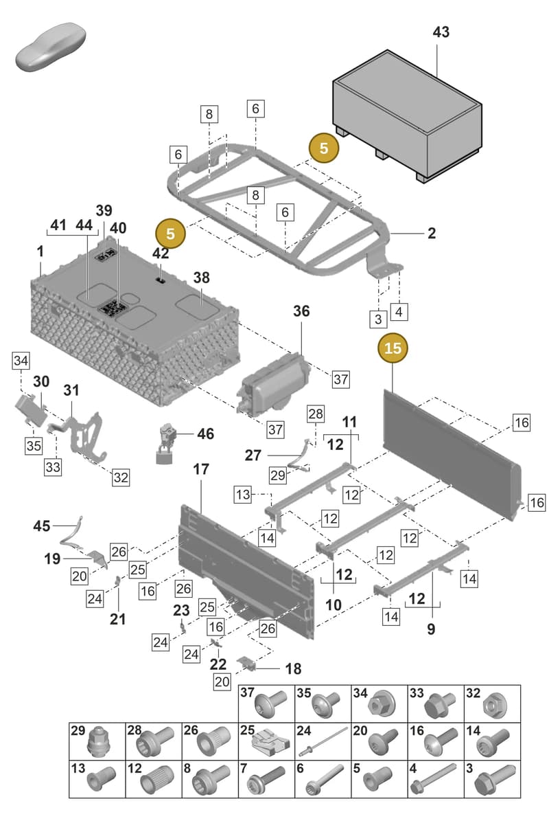 PAB915591F — Porsche Panamera (2020-2023) diagram p58901040, position 5+15