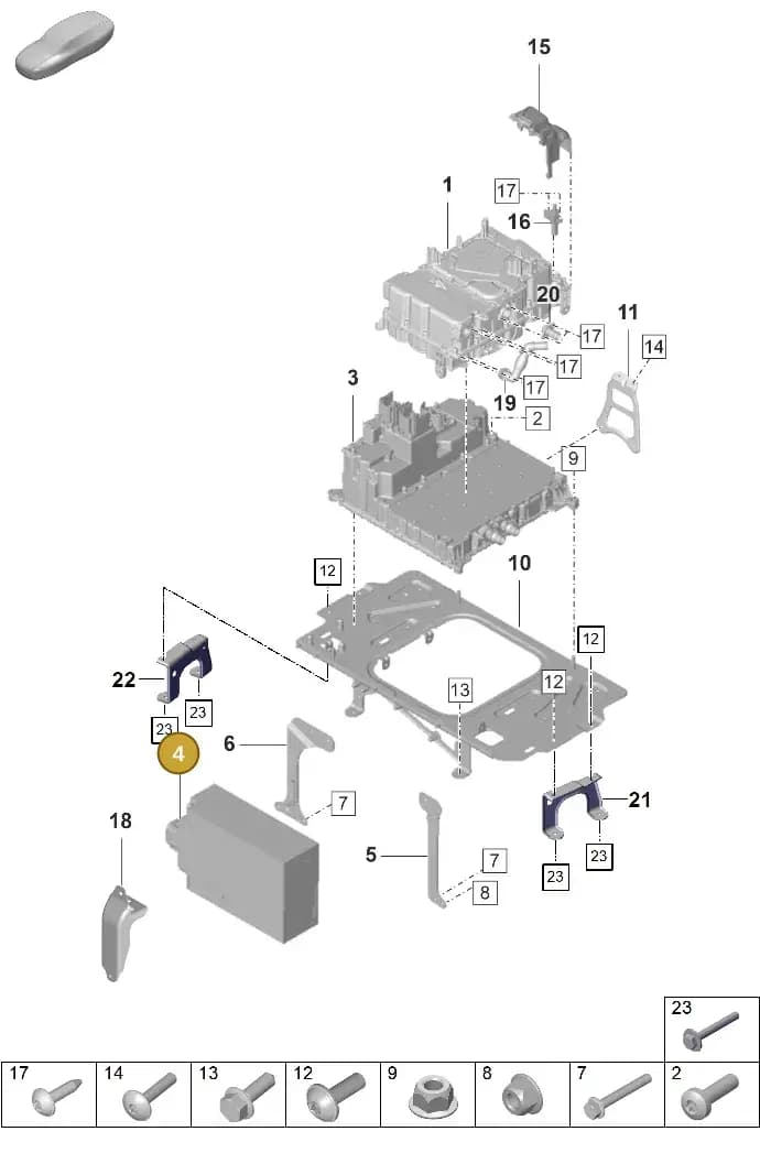 PAB915684Q — Porsche Taycan Sport Turismo (2019-2024) diagram p56251300, position 4