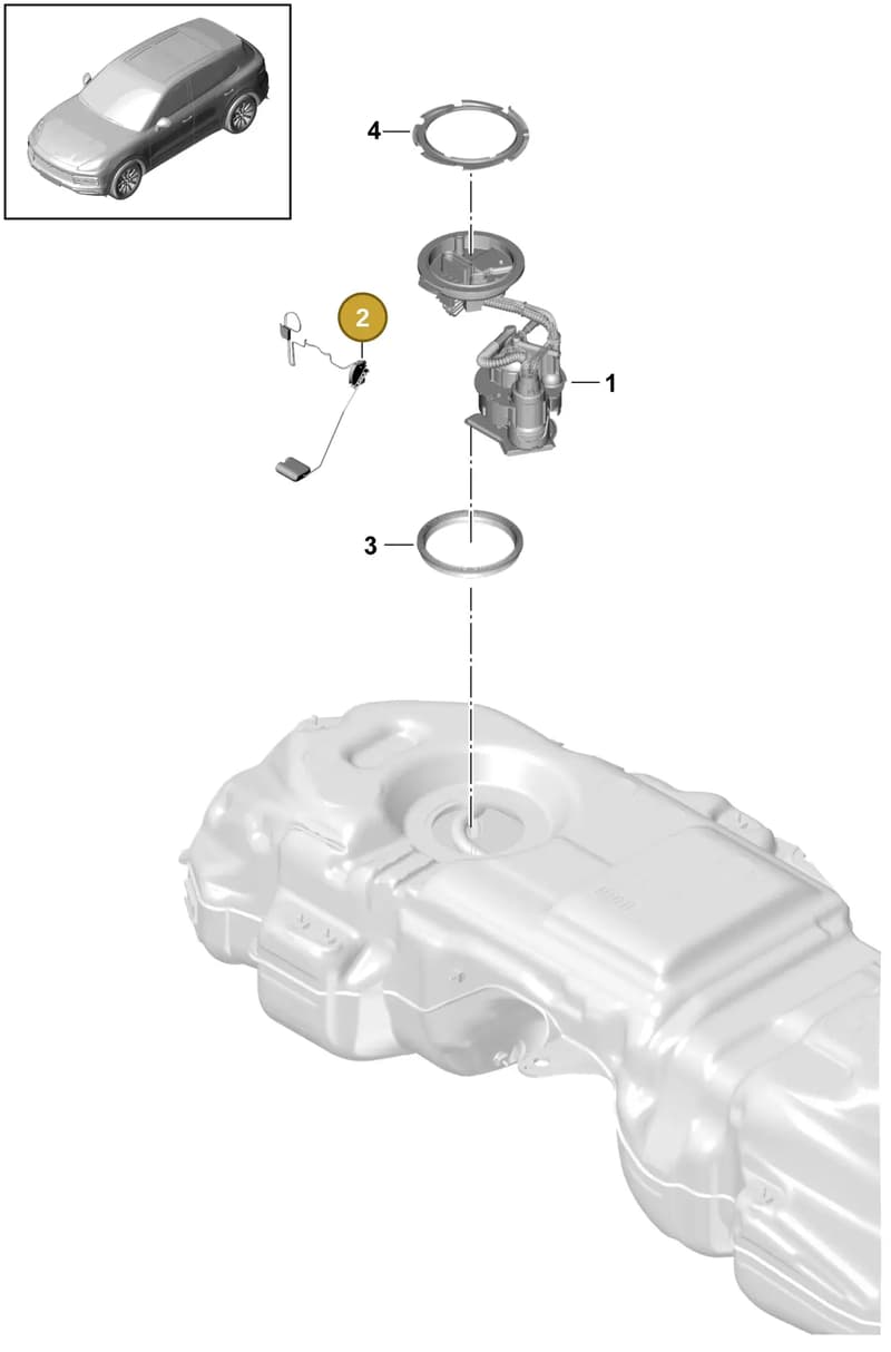 PAB919047 — Porsche Cayenne (2017-2023) diagram p51201015, position 2