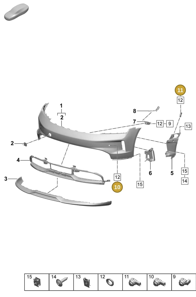 PAB919297AG2X — Porsche Taycan Sport Turismo (2023-) diagram p64802000, position 10+11