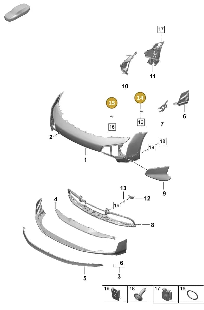 PAB919297AG2X — Porsche Taycan Sport Turismo (2023-) diagram p64802080, position 14+15