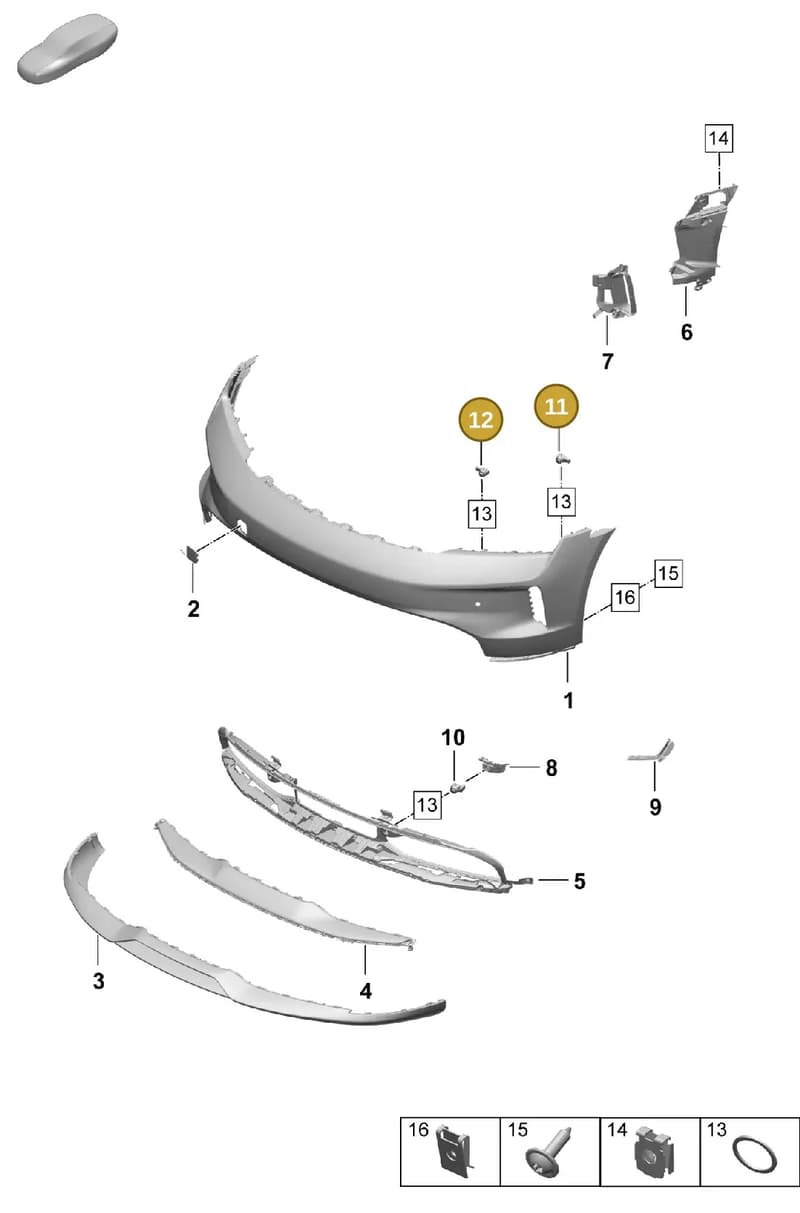 PAB919297AG2X — Porsche Taycan Sport Turismo (2023-) diagram p64802100, position 11+12
