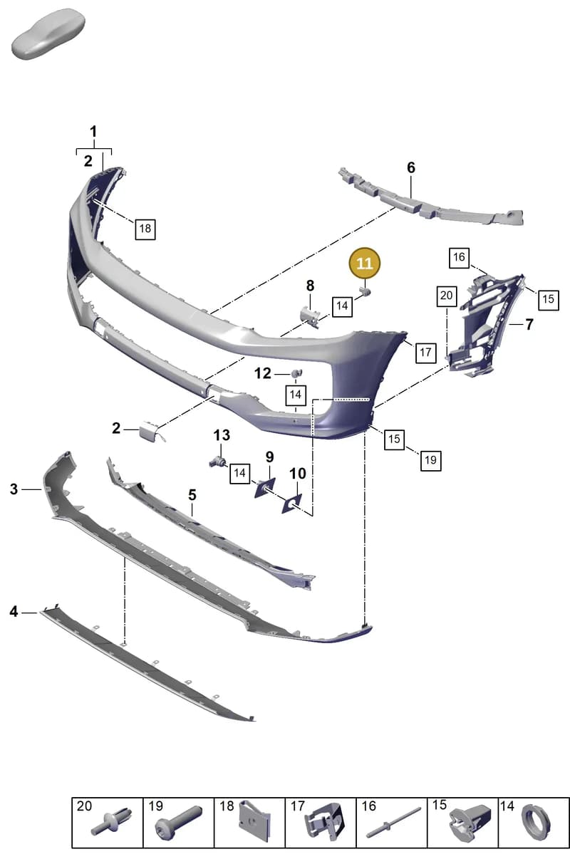 PAB919297AG2X — Porsche Cayenne Hybrid Coupe (2023-) diagram p60802010, position 11